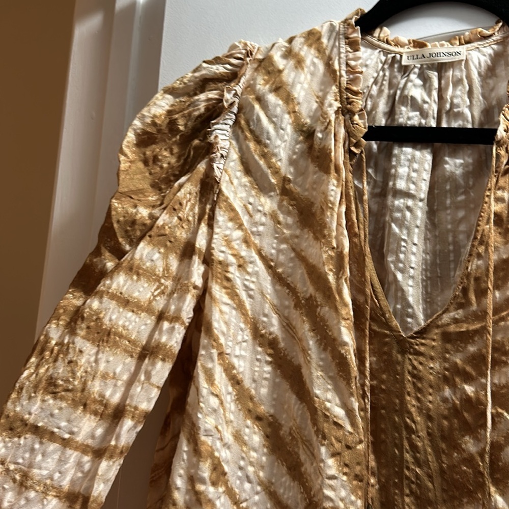 Ulla Johnson Gold and Cream Blouse - Picture 3 of 5